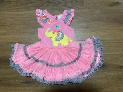 Emily Rose персиковая балетная платье Appliqué слон размер 3T отличном состоянии - Изображение 1 из 3
