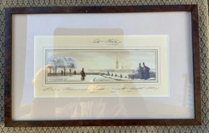 Antik 1896 Russische Winterlandschaft Aquarell Signiert St. Petersburg Szene Fra - Bild 1 von 14