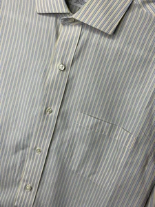 Herren Gr. 15-33 Brooks Brothers klassisches gelb blau gestreiftes Langarm Poloshirt - Bild 1 von 14