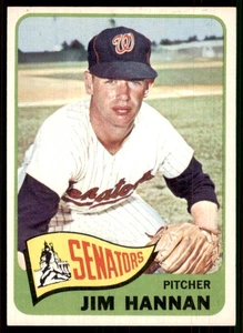 1965 Topps #394 Jim Hannan Washington senatori - Foto 1 di 2