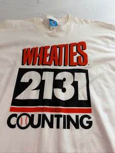 Cal Ripken Jr Wheaties Cereal MLB Baseball Vintage Single Stitch T-Shirt Gr. XL - Bild 1 von 10
