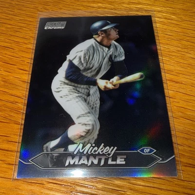 2024 Topps Stadium Club Chrome Refractor #136 Mickey Mantle HOF New York Yankees - Image 1 of 2