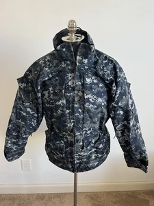 Navy Gore-Tex Parka Jacke mit Fleecefutter Medium Regular MARPAT Blau Mantel Hoo - Bild 1 von 5
