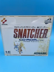 SNATCHER CD-ROMantic PC Engine Konami CIB con adesivi e scheda di registrazione - venditore USA! - Foto 1 di 5