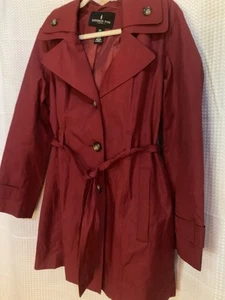 Gabardina London Fog para mujer color medio óxido rojo doble botonadura - Imagen 1 de 8