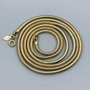 Cadena larga de serpientes Sarah Coventry - chapada en oro - aprox. 91 cm / 3,2 mm - Imagen 1 de 4