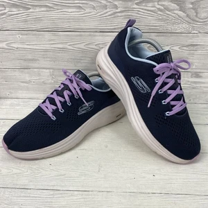 Skechers Vapor Memory Foam Trainers Lightweight In Navy Blue & Purple Size 6 PK - Picture 1 of 10