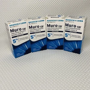 Menge 4 Bausch & Lomb Muro 128 Natriumchlorid Lösung 5 % Verwendbar bis 7/25 - Bild 1 von 2