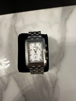 Philip Watch Rettangolare Cronografo Data Water Resistant Swiss Made - Immagine 1 di 3