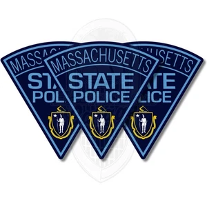 Massachusetts State Police 3-Pack Set Sticker Decal Sheriff Fraternal MA MSP - Picture 1 of 2