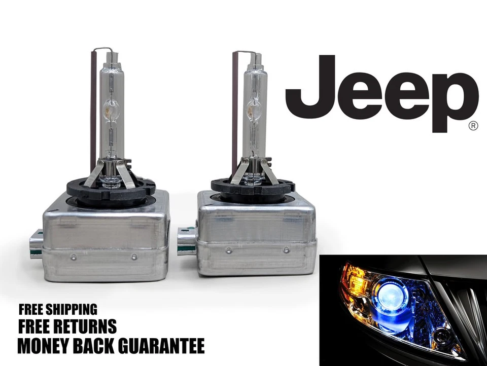 8000K Cool Blue HID Xenon Headlight Bulb for JEEP GRAND CHEROKEE 2014-2022 x2 - Image 1 of 1