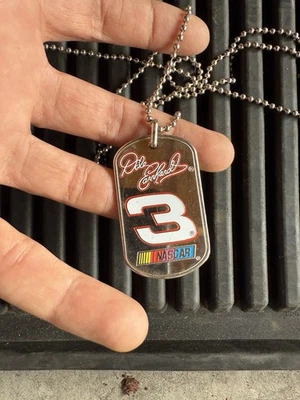 Collar colgante con logotipo de NASCAR Dale Earnhardt #3 rojo negro cuentas regalo para aficionados de carreras Foto 1 de 2