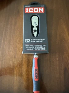 ICON (70451) 1/4" G2 9" Long Locking Flex Ratchet W/Comfort Grip (FREE SHIPPING) - Picture 1 of 3