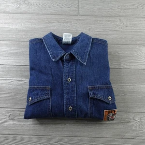 Camisa vaquera con botones Harley Davidson para hombre mediana Looney Tunes Taz Warner Bros - Imagen 1 de 8