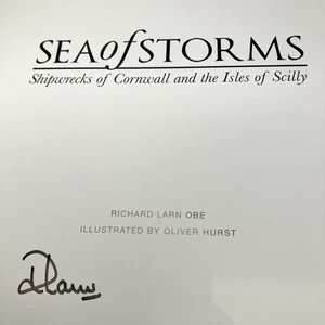 Sea of Storms Shipwrecks of Cornwall Isles of Scilly Signed Richard Larn Book - Imagen 1 de 18