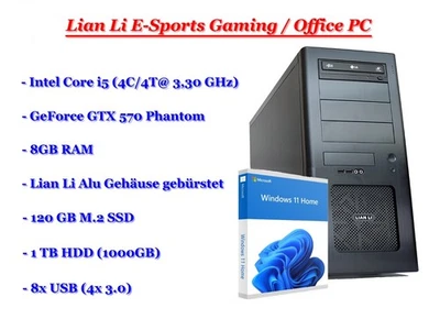 E-Sports Gaming / Office PC / Core i5 4590 / GTX 570 Phantom/Windows 11 /SSD/8GB - Bild 1 von 4