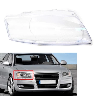 1 Pcs Car Auto Transparent Headlight Headlamp Lens Cover For Audi A8 D3 2005-10 - Image 1 of 4