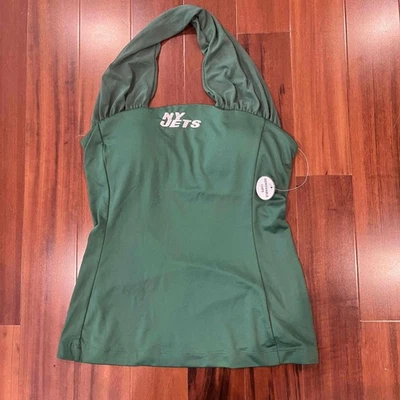 New NWT Jets NFL Couture Halter Top Tank Green Team Football Sleeveless Sz XS - Image 1 of 4