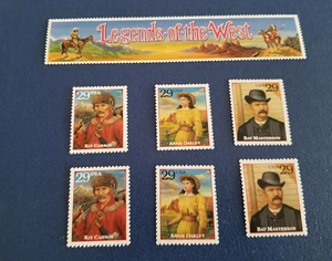 Scott #2869 29¢ Leggende del West 6 francobolli singoli e intestazione - Foto 1 di 1