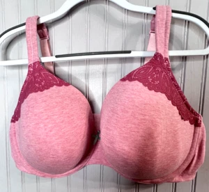 Cacique Womens FULL COVERAGE BRA 42DDD Pink Floral Lace Lined Lane Bryant NEW - Picture 1 of 8