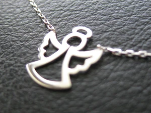 Engel Kettenanhänger aus 925 er Silber rhodiniert Collier Top Markenware / 003 - Bild 1 von 8