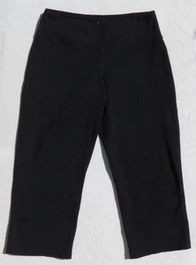 PRANA Women’s Black Supplex Nylon Yoga Looser Fit Cropped Pants size S - Picture 1 of 3