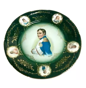 Antiker NAPOLEON vergoldeter Teller Z.S. & CO. Bavaria JOSEPHINE Mistress Damen Frauen - Bild 1 von 12