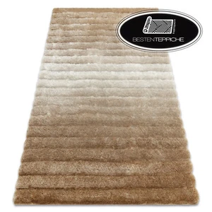 Modern Thick Rugs Shaggy " Slim " Beige Stripes Strukturell Best Quality - Picture 1 of 6