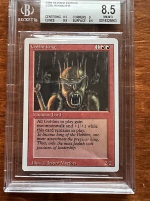 MTG 3rd Edition Revised 1994 Goblin King GRADED MINT BGS 8.5++ 9, 9.5 sub grades - Image 1 of 4