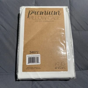 ienjoy Home King 20" x 40" Pillowcase Set of 2 Premium Ultra Soft White - Picture 1 of 3