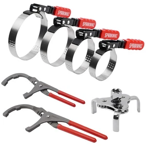 Oil Filter Wrench Set,Oil Filter Removal Tool 2-3/4"-5-1/4", 9" 12" Filter Plier - Picture 1 of 11