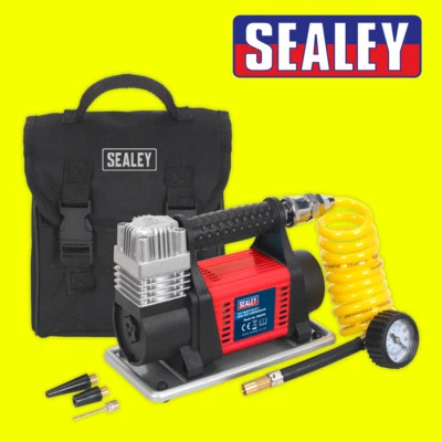 Sealey MAC04 12v Heavy Plugin Car Bike Digital Tyre Inflator Air Compressor Pump - Image 1 of 4