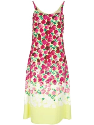 Marc Jacobs желтый и розовый цветочный миди платье 8 США, 12 Великобритании, средний новый без ЯРЛЫКОВ - Изображение 1 из 4