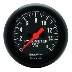 Auto Meter Boost/Pyrometer Gauge 2654; Z-Series 0 to 1600�F 2-1/16" Electrical