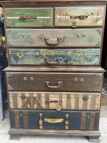 Harry Potter Inspired Vintage Luggage Dresser Cover