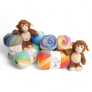 Wendy GIGGLES DK Acrylic Multicolour Multi-tonal Baby Knitting Yarn 100g - Picture 1 of 38