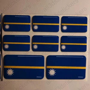 Adesivi Nauru Adesivo Bandiera Nauru Resinati 3D Resinato Resine Vinile Moto - Imagen 1 de 1