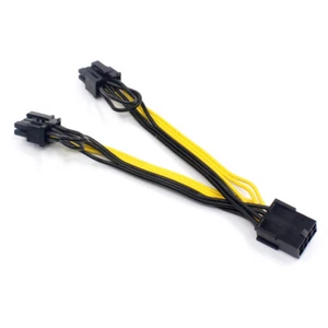 10 CABLE PACK PCI-E 8pin Male to Dual PCI-E 6+2pin Female GPU Power Cable 18 AWG - Picture 1 of 11