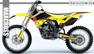 SUZUKI RMZ 250 2004-2006 MAXCROSS GRAPHICS KIT DECALS STICKERS FULL KIT STD2 - Picture 1 of 2