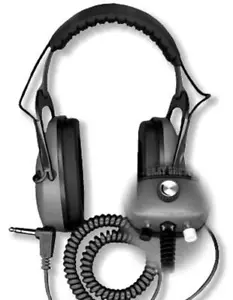 DetectorPro Ultimate Gray Ghost Signal Limiting Headphones with 1/4" Angle Plug - Picture 1 of 3
