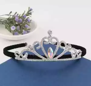 ❤Kid Girls Crystal Tiara and Crown Hairbands Bridal Wedding Prom Crown Halloween - Picture 1 of 1