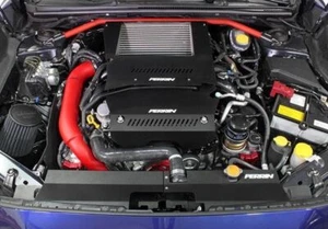 Perrin Aluminum Charge Pipe (Red) for 2015-2021 Subaru WRX FA20DIT Engine - Picture 1 of 5