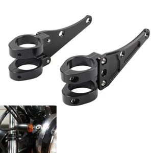 37MM Motorcycle Headlight Bracket Mount Clamp Fork Tube Holder For Harley - Picture 1 of 11