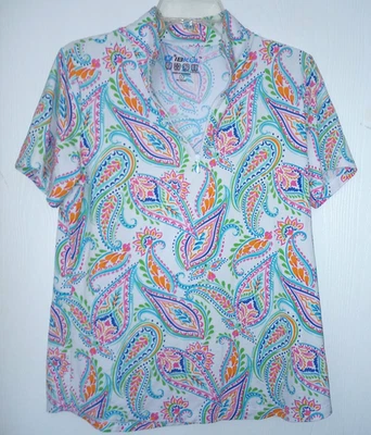 Uibkul UPF 50 + Womens Unique 1/4 Zip Short Sleeve Shirt Large Golf Tennis Top Foto 1 de 4