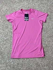 NEW Nike Pro Combat Top Athletic Wear Women's Medium Fitted Dri-Fit Pink Workout - Picture 1 of 5