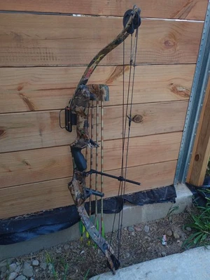 Arco compuesto de llama Golden Eagle Falcon 50# y 32" dibujo y 43" de longitud Foto 1 de 4