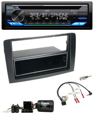 JVC Bluetooth Lenkrad USB DAB CD Autoradio für Fiat Idea 2006-2012 schwarz - Bild 1 von 4