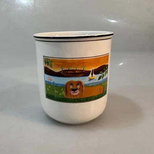 Villeroy & Boch Design Naif Lion Porcelain 3.5" Tumbler Cup No Handle - Picture 1 of 6