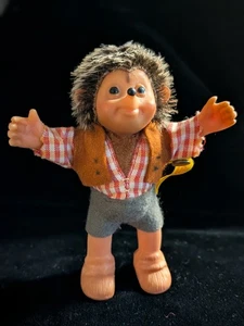 Vintage STEIFF 4,5" IGEL "MACKI" Figur mit MESSINGKNOPF ~ sauber & geruchlos! - Bild 1 von 11