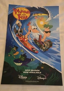 2025 SDCC COMIC CON EXCLUSIVE DISNEY CHANNEL POSTER PHINEAS AND FERB  - Picture 1 of 1